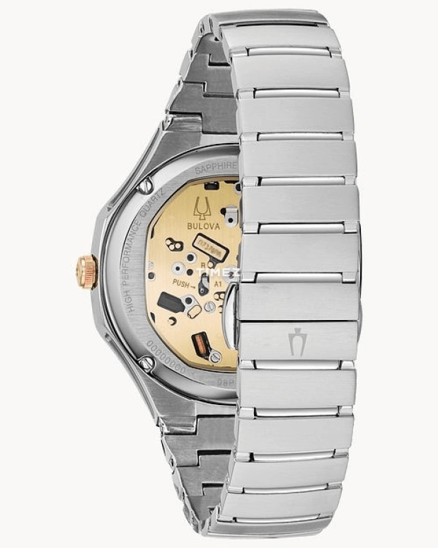 Bulova,Curv 40.50mm,40.50mm,Stainless Steel,Silver White,Quartz,Sapphire,Crystal Glass,Round,98P182