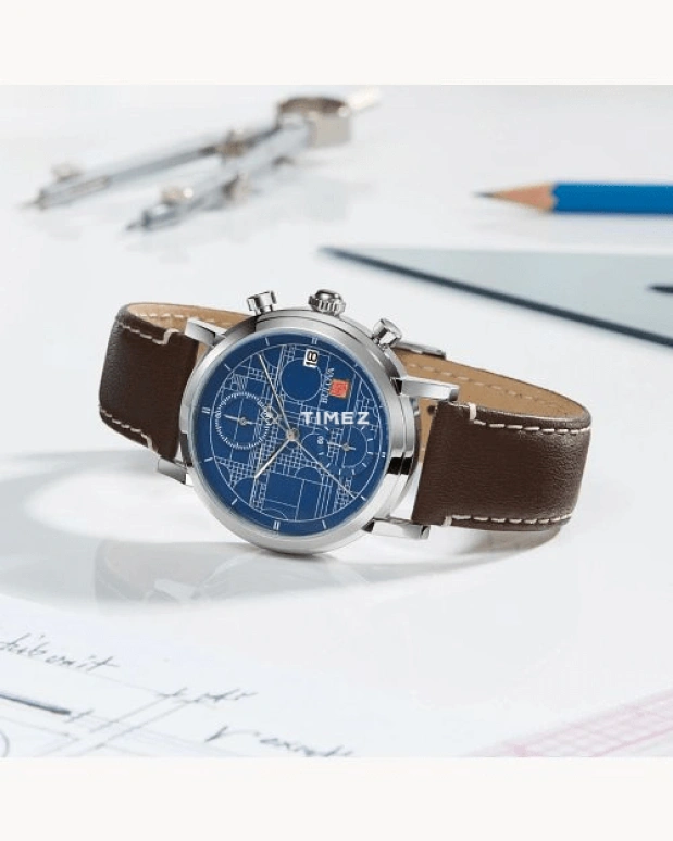 Bulova,Blueprint Chronograph 39mm,39mm,Stainless Steel,Blue,Quartz,Chronograph,Day,96B367