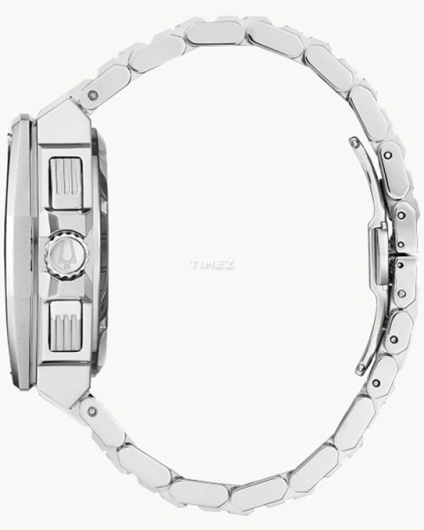 Bulova,Series X 45mm,45mm,Stainless Steel,Blue,Quartz,Chronograph,Day,96B349