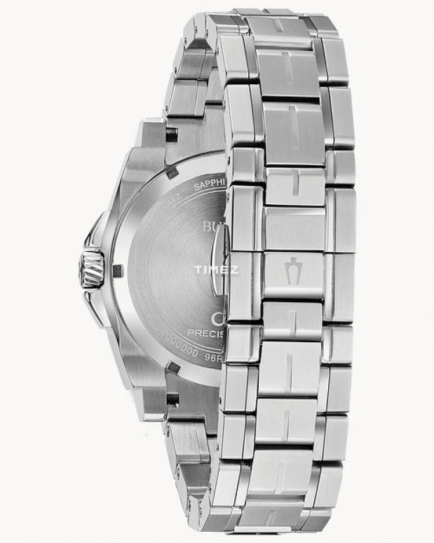 Bulova,Icon 40mm,40mm,Stainless Steel,Silver White,Quartz,Day,Sapphire,Crystal Glass,96R226