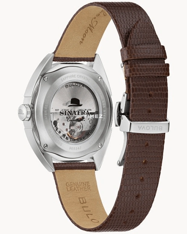 Bulova,Fly Me To The Moon 39mm,39mm,Stainless Steel,Silver White,Automatic,Day,Sapphire,Crystal Glass,96B347