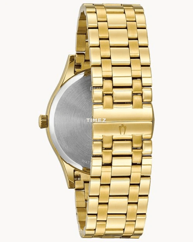 Bulova,Classic 40mm,40mm,Stainless Steel,Black,Quartz,Day,Hardlex,97D108