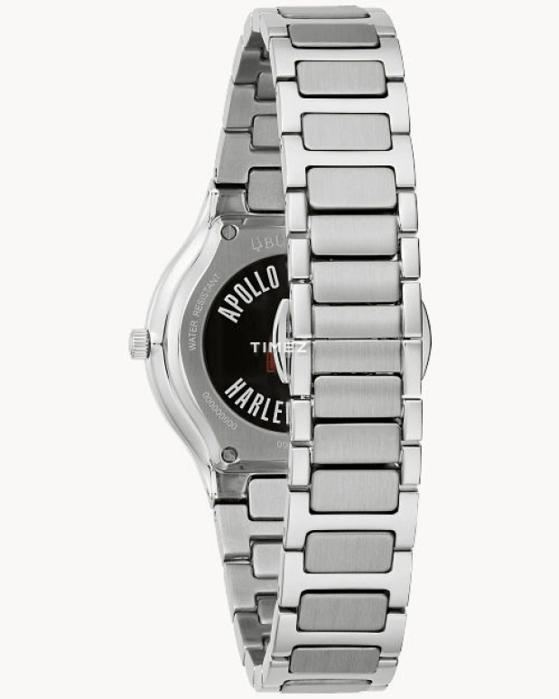 Bulova,Apollo 32mm,32mm,Stainless Steel,Black,Quartz,Hardlex,Round,96L309