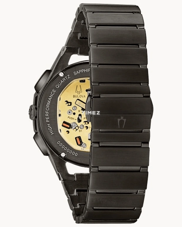 Bulova,Curv 44mm,44mm,Stainless Steel,Grey,Quartz,Chronograph,Sapphire,Crystal Glass,98A206