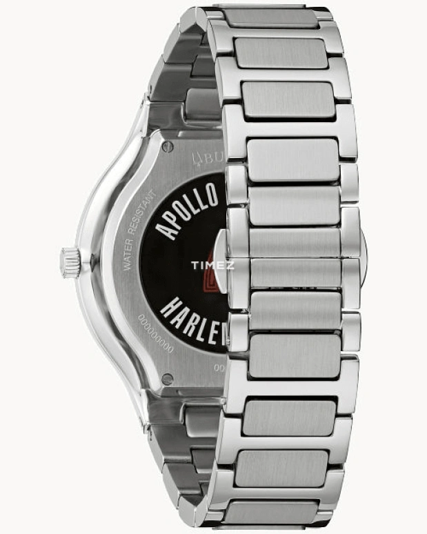 Bulova,Apollo 43mm,43mm,Stainless Steel,Black,Quartz,Hardlex,Round,96A296
