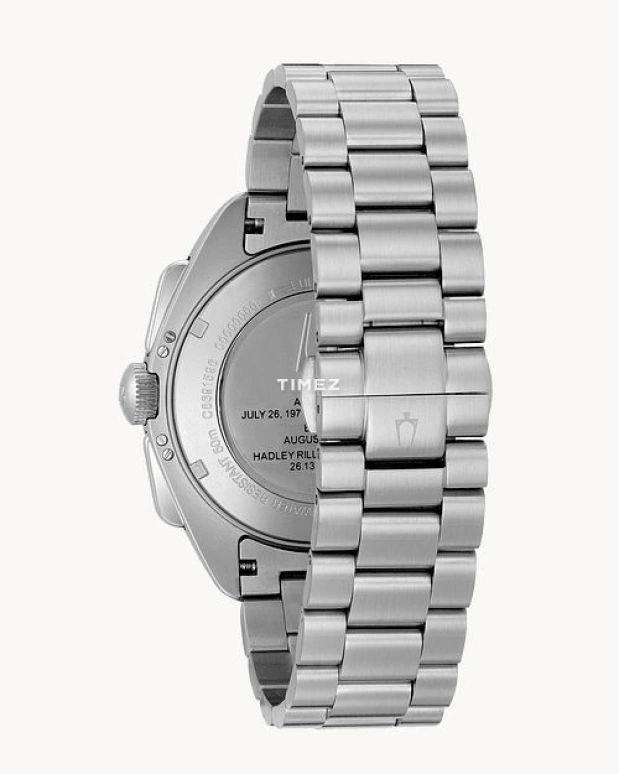 Bulova,Lunar Pilot 45mm,45mm,Stainless Steel,Black,Quartz,Chronograph,Day,96B258