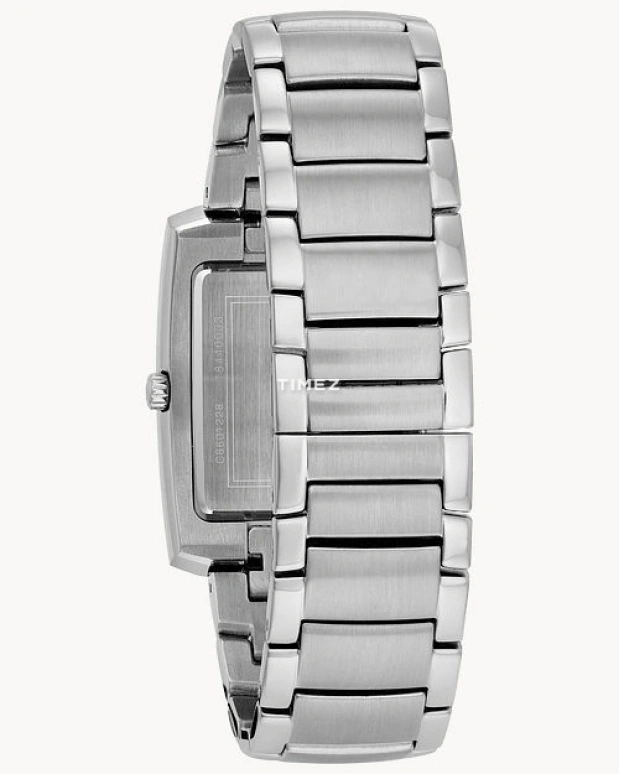 Bulova,Classic 35mm,35mm,Stainless Steel,Blue,Quartz,Hardlex,Square,96A169