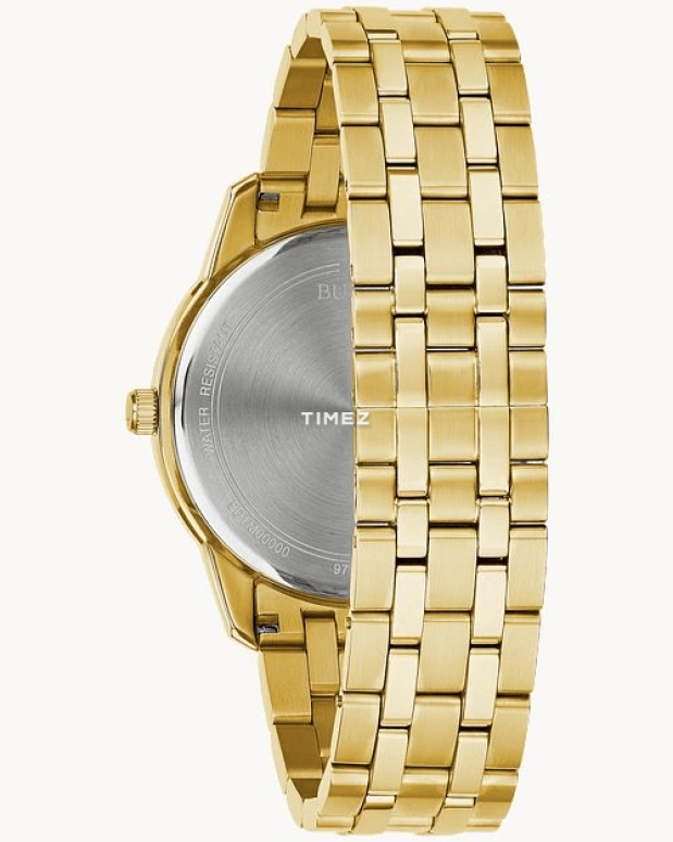 Bulova,Sutton 40mm,40mm,Stainless Steel,Gold,Quartz,Day,Sapphire,Crystal Glass,97D123