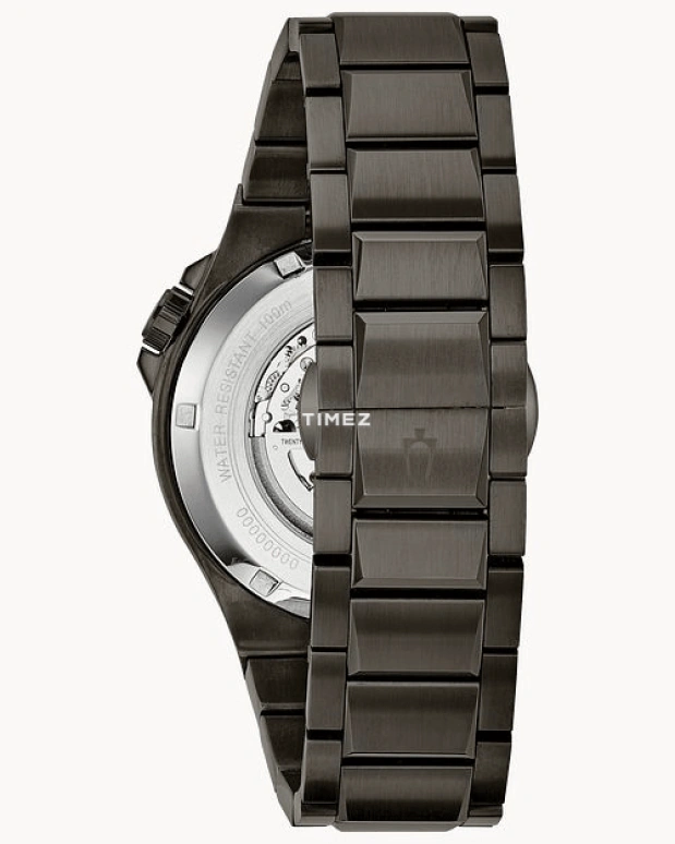 Bulova,Maquina 46mm,46mm,Stainless Steel,Black,Automatic,Sapphire,Crystal Glass,Round,98A179