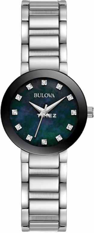 Bulova,Futuro 26mm,26mm,Stainless Steel,Black,Quartz,Hardlex,Round,96P172