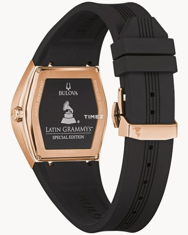 Bulova,Gemini 40.50mm,40.50mm,Stainless Steel,Black,Quartz,Hardlex,Tonneau,97A163