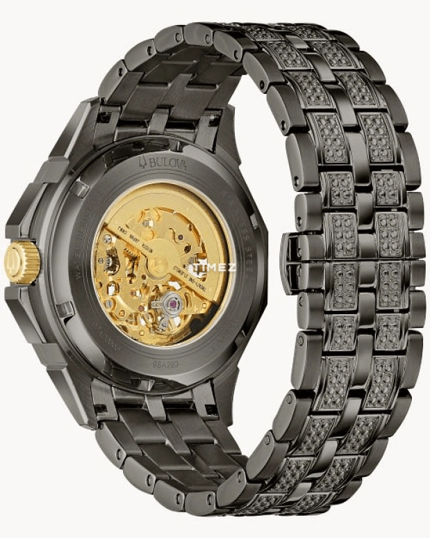 Bulova,Octava 41.70mm,41.70mm,Stainless Steel,Grey,Gold,Automatic,Sapphire,Crystal Glass,Twelve edge,98A293