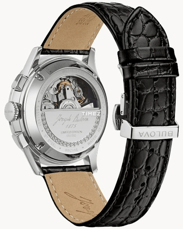 Bulova,Chronograph 42mm,42mm,Stainless Steel,Silver White,Automatic,Chronograph,Date,Day,96C145