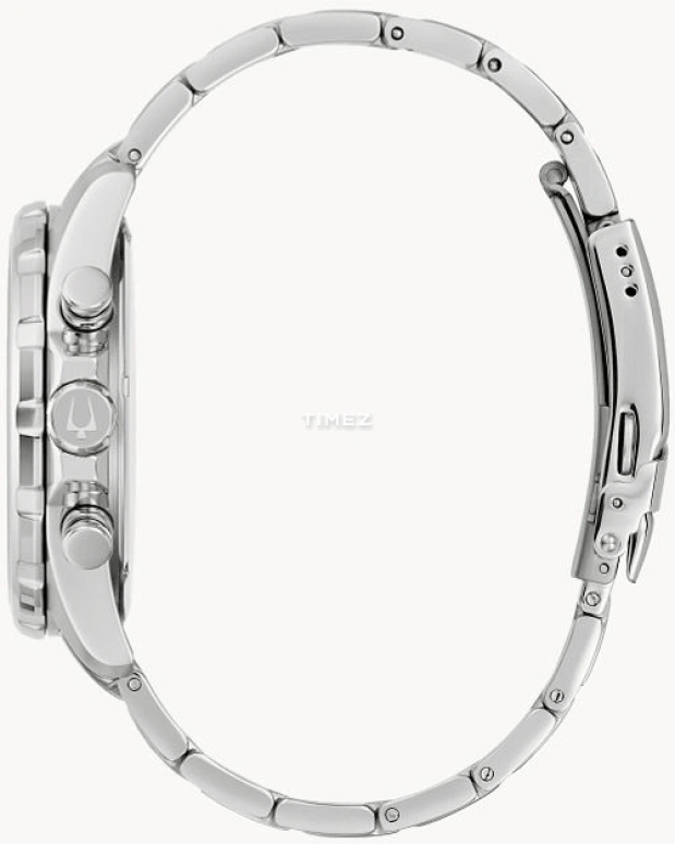 Bulova,Marine Star 43mm,43mm,Stainless Steel,Orange,Quartz,Chronograph,Day,96B395