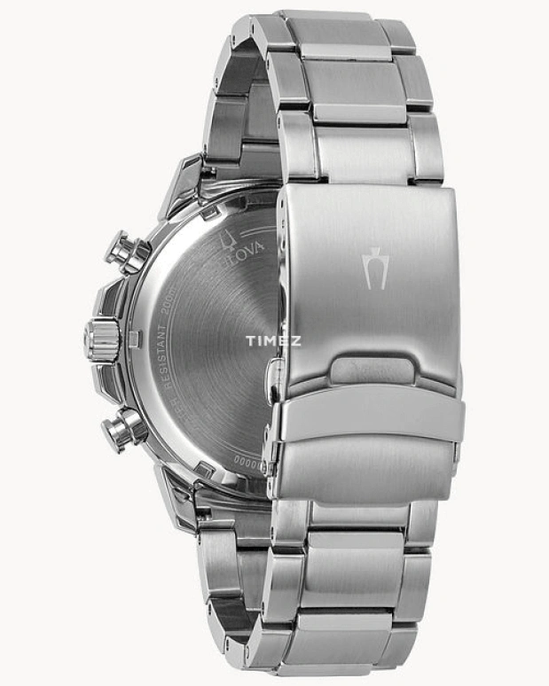 Bulova,Marine Star 45mm,45mm,Stainless Steel,Black,Quartz,Chronograph,Day,96B272