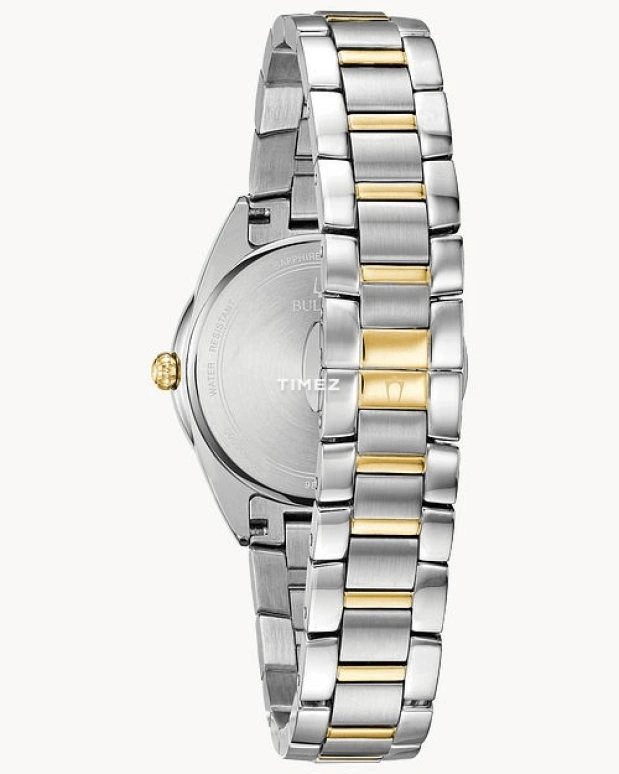 Bulova,Sutton 32.50mm,32.50mm,Stainless Steel,White,Quartz,Sapphire,Crystal Glass,Round,98P184