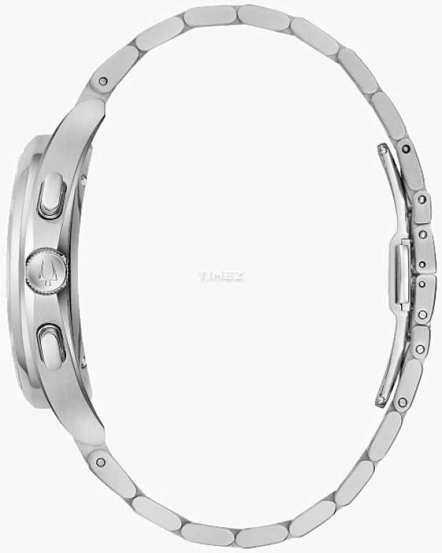 Bulova,Curv 44mm,44mm,Stainless Steel,Green,Quartz,Chronograph,Sapphire,Crystal Glass,96A297