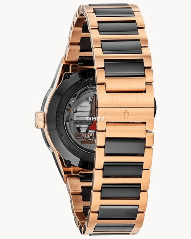 Bulova,Millennia 41mm,41mm,Stainless Steel,Black,Automatic,Sapphire,Crystal Glass,Round,98A236