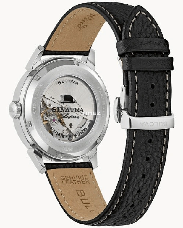 Bulova,Summer Wind 40mm,40mm,Stainless Steel,Black,Automatic,Day,Sapphire,Crystal Glass,96B381