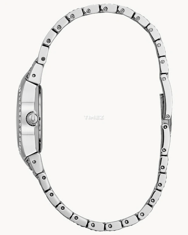 Bulova,Crystal 24.50mm,24.50mm,Stainless Steel,Black,Quartz,Hardlex,Round,96L170