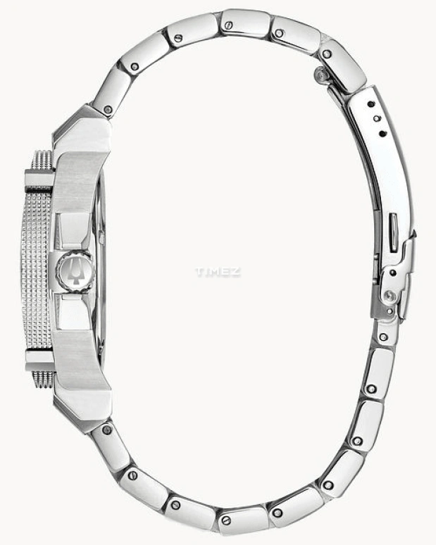 Bulova,Icon 40mm,40mm,Stainless Steel,Silver White,Quartz,Day,Sapphire,Crystal Glass,96R226
