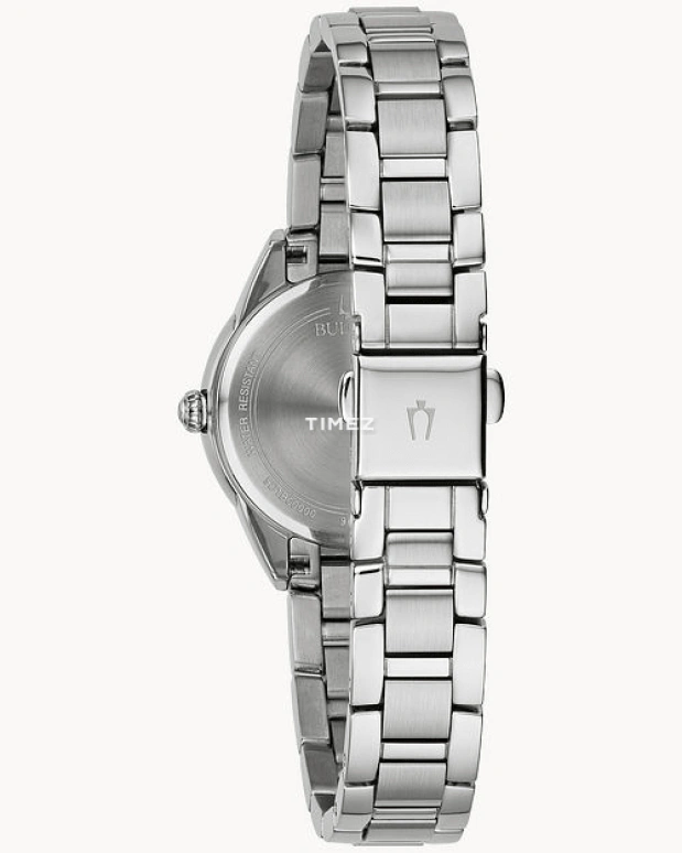 Bulova,Sutton 28mm,28mm,Stainless Steel,Silver White,Quartz,Hardlex,Round,96L285