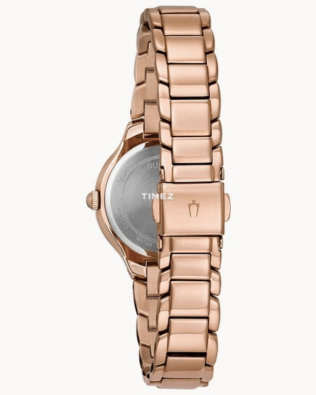 Bulova,Classic 28mm,28mm,Stainless Steel,Rose,Quartz,Hardlex,Round,97L151