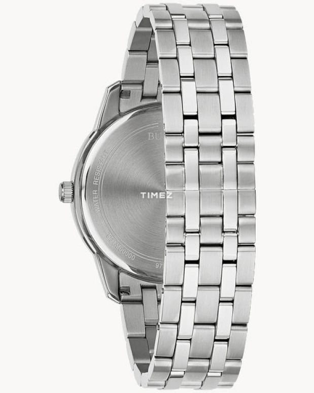 Bulova,Sutton 40mm,40mm,Stainless Steel,Blue,Quartz,Day,Sapphire,Crystal Glass,96B338