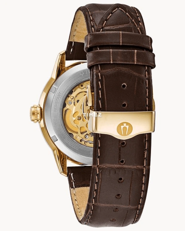 Bulova,Sutton 43mm,43mm,Stainless Steel,Silver,Gold,Automatic,Sapphire,Crystal Glass,Round,97A138