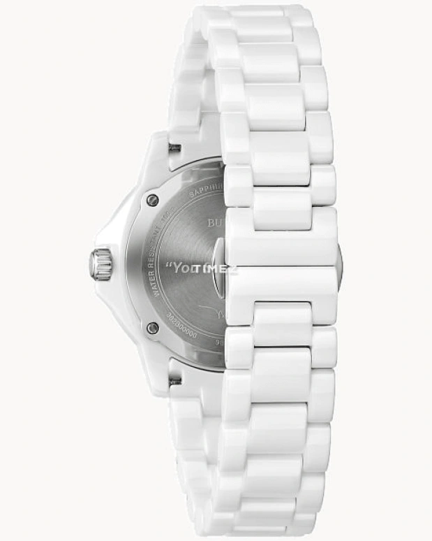 Bulova,Marine Star 36mm,36mm,Stainless Steel,Ceramic,White,Quartz,Day,Sapphire,Crystal Glass,98P222