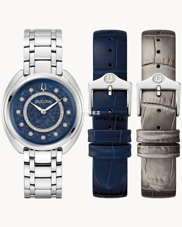 Bulova,Duality 34mm,34mm,Stainless Steel,Blue,Quartz,Sapphire,Crystal Glass,Round,96X160