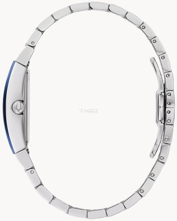 Bulova,Gemini 30mm,30mm,Stainless Steel,Blue,Quartz,Hardlex,Tonneau,96L293