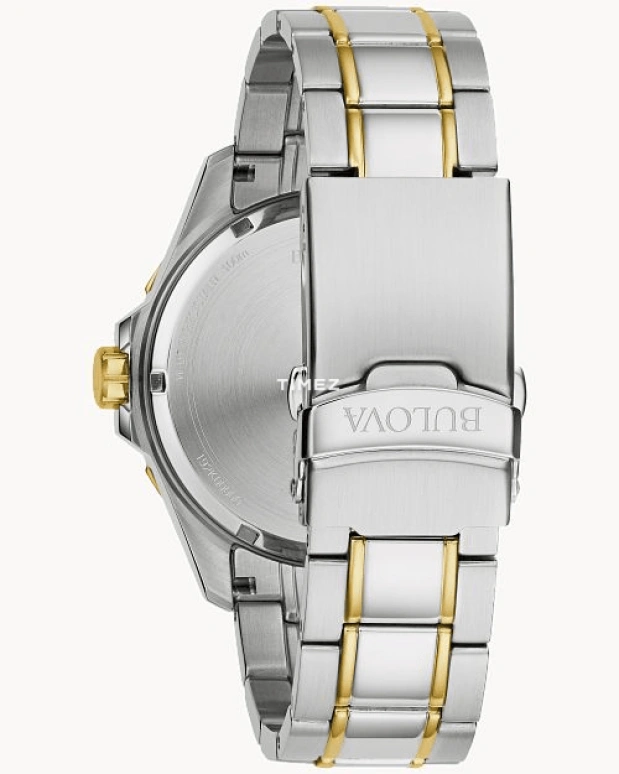 Bulova,Marine Star 43mm,43mm,Stainless Steel,Blue,Quartz,Day,Sapphire,Crystal Glass,98B384