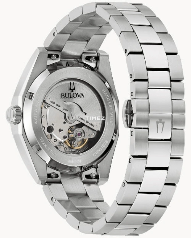 Bulova,Surveyor 39mm,39mm,Stainless Steel,Green,Automatic,Day,Sapphire,Crystal Glass,96B429