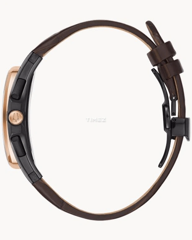 Bulova,Curv 42mm,42mm,Stainless Steel,Brown,Quartz,Chronograph,Sapphire,Crystal Glass,98A264