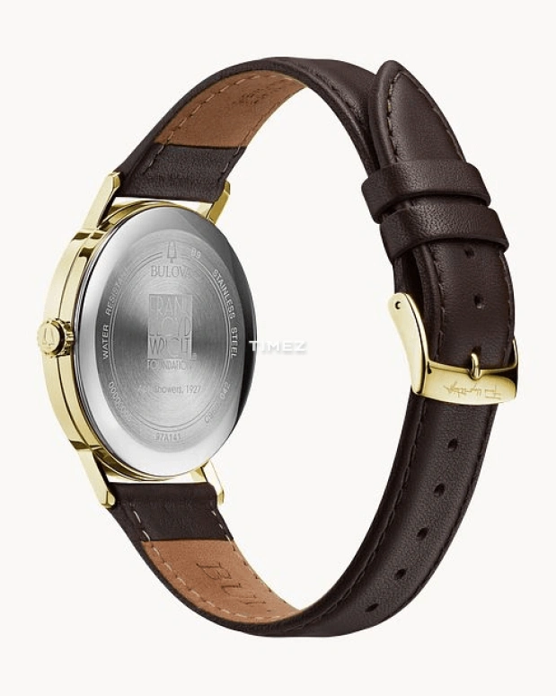 Bulova,April Showers 39mm,39mm,Stainless Steel,White,Brown,Quartz,Hardlex,Round,97A141