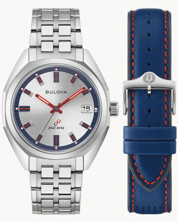 Bulova,Jet Star 40mm,40mm,Stainless Steel,Silver,Quartz,Day,Sapphire,Crystal Glass,96K112