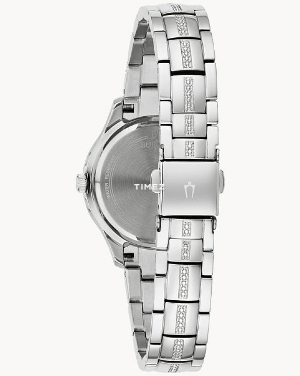 Bulova,Phantom 30.50mm,30.50mm,Stainless Steel,White,Quartz,Hardlex,Round,96L291