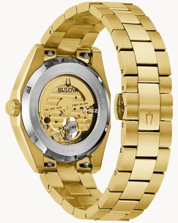 Bulova,Surveyor 39mm,39mm,Stainless Steel,Champagne,Automatic,Sapphire,Crystal Glass,Round,97A182