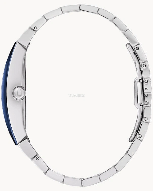 Bulova,Gemini 40mm,40mm,Stainless Steel,Blue,Quartz,Hardlex,Tonneau,96A258