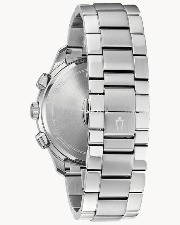 Bulova,Wilton 46.50mm,46.50mm,Stainless Steel,Black,Quartz,Chronograph,Day,96B288
