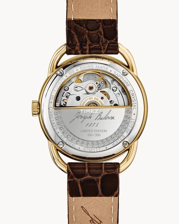 Bulova,Commodore 34.40mm,34.40mm,Stainless Steel,Cream,Automatic,Day,Sapphire,Crystal Glass,97M117