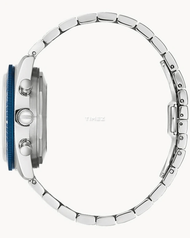 Bulova,Chronograph 38.50mm,38.50mm,Stainless Steel,Cream,Blue,Automatic,Chronograph,Sapphire,Crystal Glass,98A251