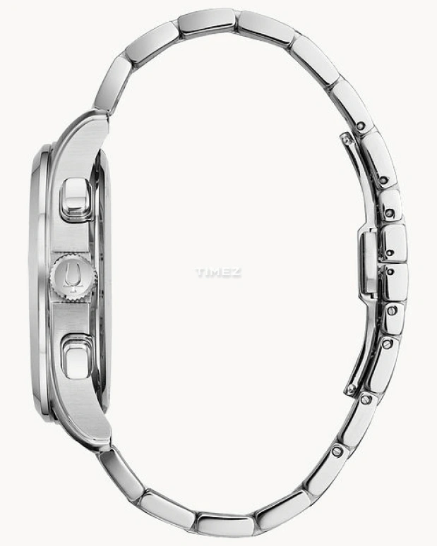 Bulova,Wilton 46.50mm,46.50mm,Stainless Steel,Black,Quartz,Chronograph,Day,96B288