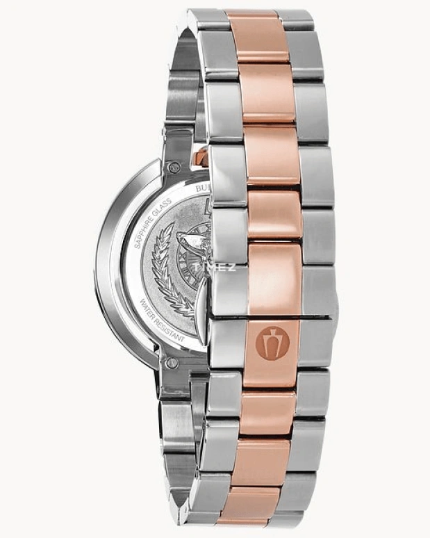 Bulova,Rubaiyat 35mm,35mm,Stainless Steel,Rose Gold,Quartz,Sapphire,Crystal Glass,Round,98P174