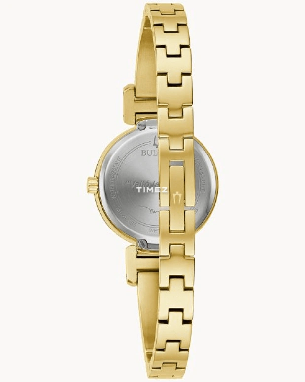 Bulova,Modern 26mm,26mm,Stainless Steel,Champagne,Quartz,Hardlex,Round,97P164