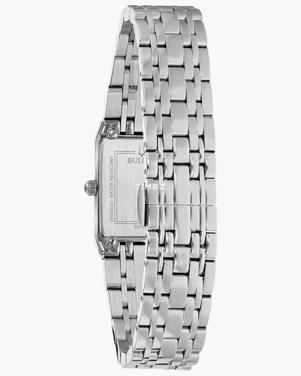 Bulova,Quadra 20.50mm,20.50mm,Stainless Steel,Black,Quartz,Hardlex,Square,96P202