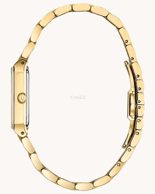 Bulova,Quadra 20.50mm,20.50mm,Stainless Steel,Champagne,Quartz,Hardlex,Square,97P140