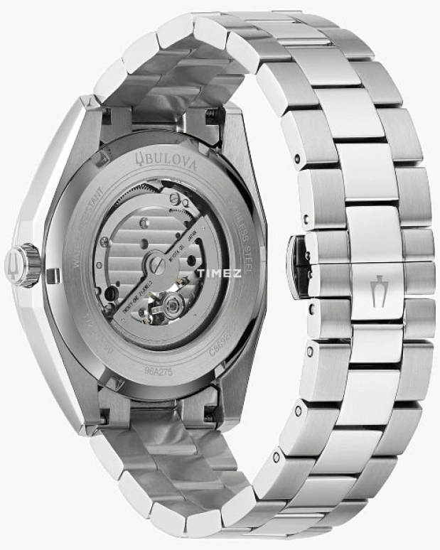 Bulova,Surveyor 42mm,42mm,Stainless Steel,Blue,Automatic,Hardlex,Round,96A275