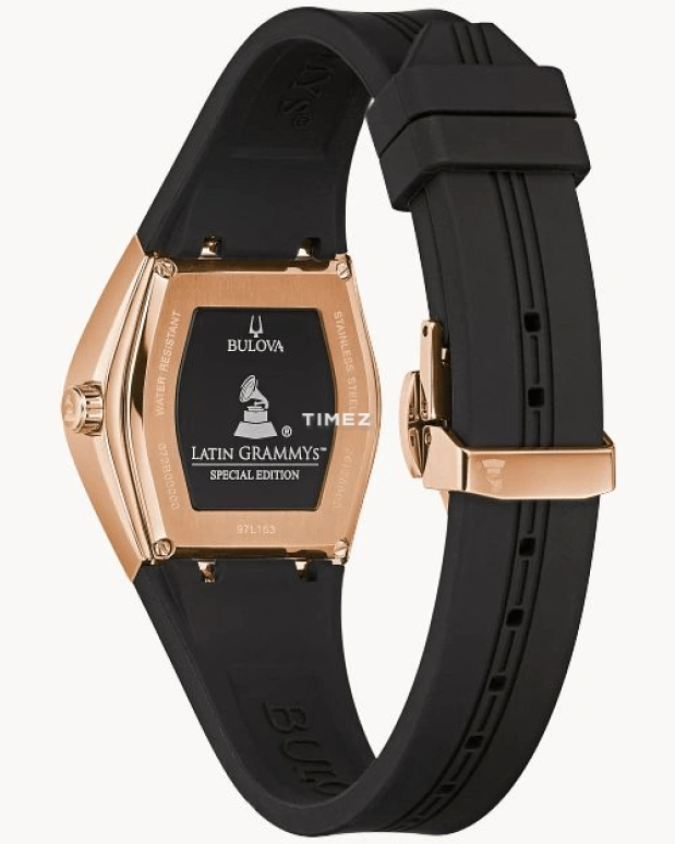 Bulova,Gemini 30mm,30mm,Stainless Steel,Black,Quartz,Hardlex,Tonneau,97L163
